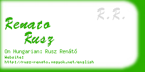 renato rusz business card