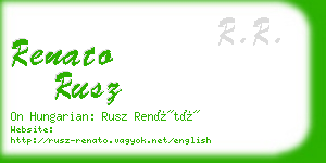 renato rusz business card